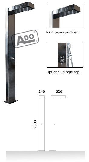 stainless steel antartic shower