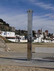 pacific shower on beach