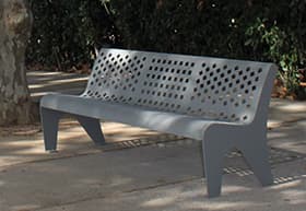 Iron urban benches