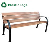wooden slat bench plastic legs dawn