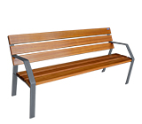 wooden benches