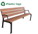 bench slats wood legs plastic nightfall