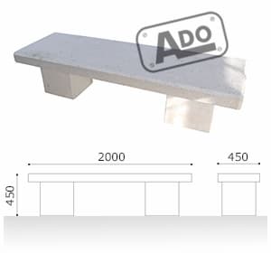 prisma concrete bench