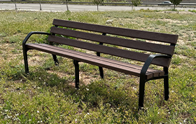 plastic urban benches