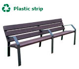 loa urban bench with plastic slats