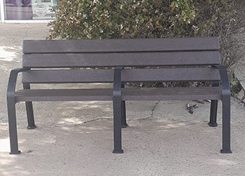 eco alba plus recycled plastic bench installed