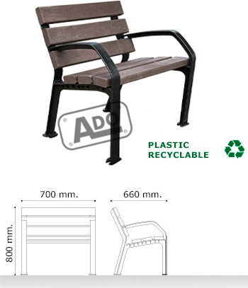 eco alba recycled plastic chair