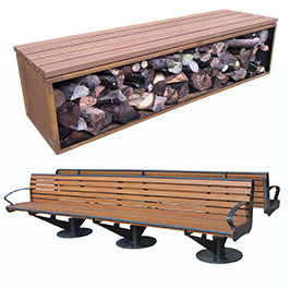 custom built urban benches