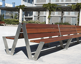 urban benches installed