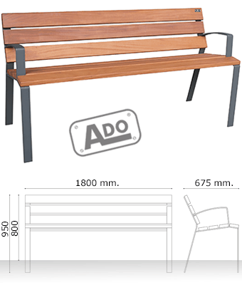 estrofa wood bench