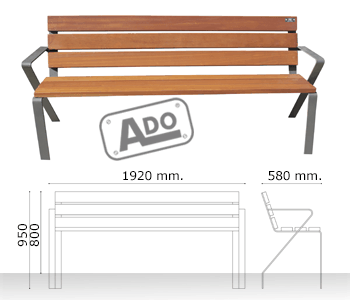 lorca wooden bench