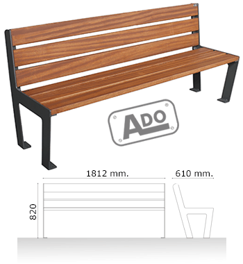 poesia wooden bench