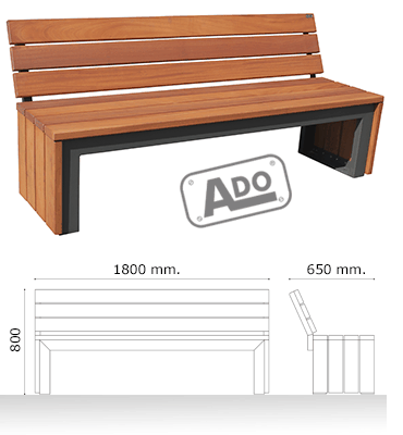 urban wood bench prosa