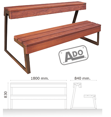 urban wood bench tupi