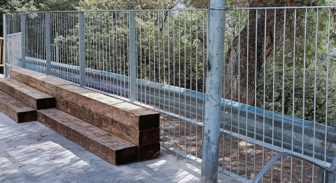 modular barcino plus railing installed