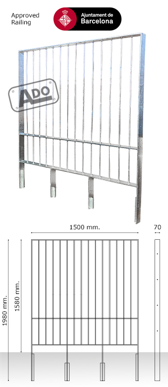 urban modular railing barcino