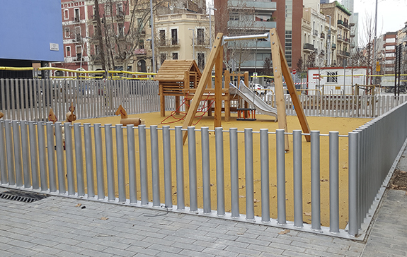 Metal fence Parc BCN