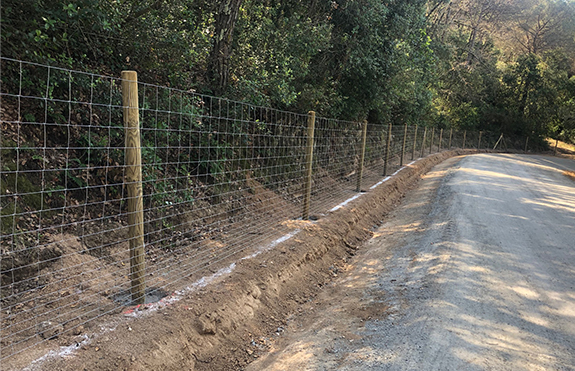 installed hunting fence