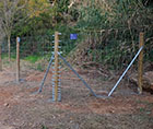 wooden fence rural knotted